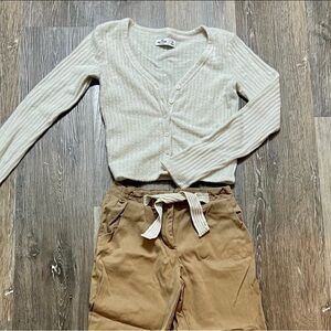 Hollister fluffy cardigan white